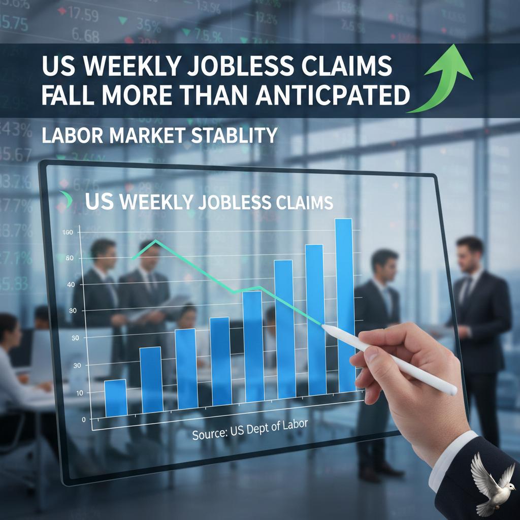 US Weekly Jobless Claims Fall More Than Anticipated Amid Labor Market Stability