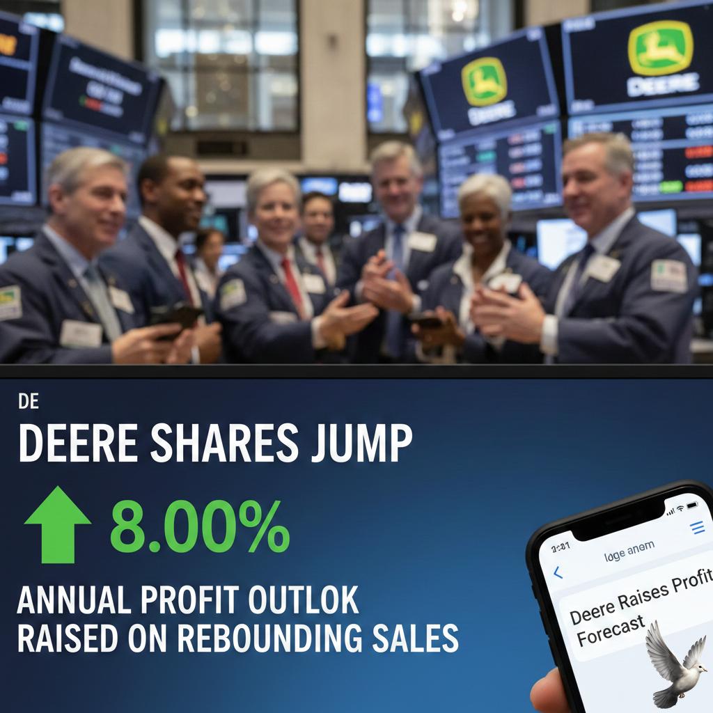 Deere Shares Jump 8% After Company Raises Annual Profit Outlook On Rebounding Sales