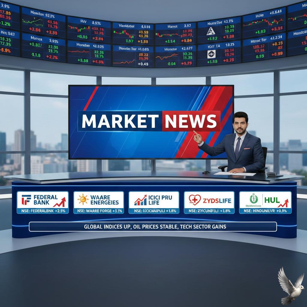 Federal Bank, Waaree Energies, ICICI Pru Life, Zydus, and HUL Lead Market News