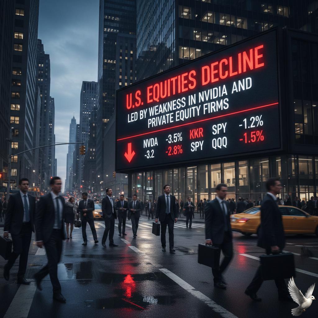 **U.S. Equities Decline Led by Weakness in Nvidia and Private Equity Firms**