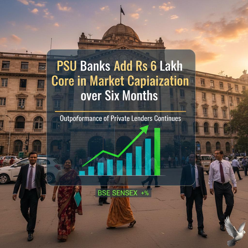 PSU Banks Add Rs 6 Lakh Crore in Market Capitalization over Six Months as Outperformance of Private Lenders Continues