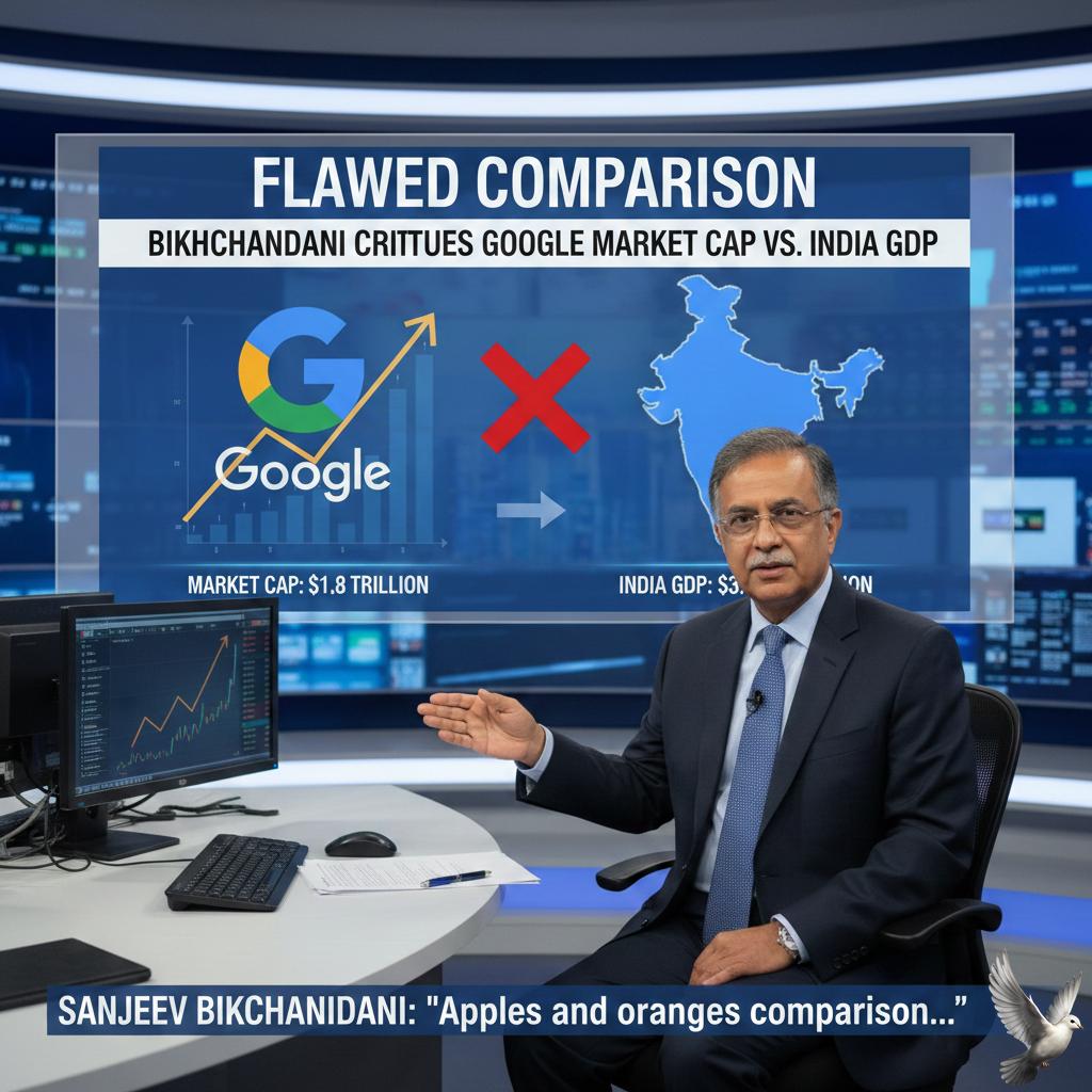 **Sanjeev Bikhchandani Critiques Flawed Comparison of Google Market Cap to India GDP**