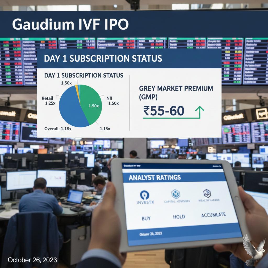 Gaudium IVF IPO: Day 1 Subscription Status, Grey Market Premium, and Analyst Ratings