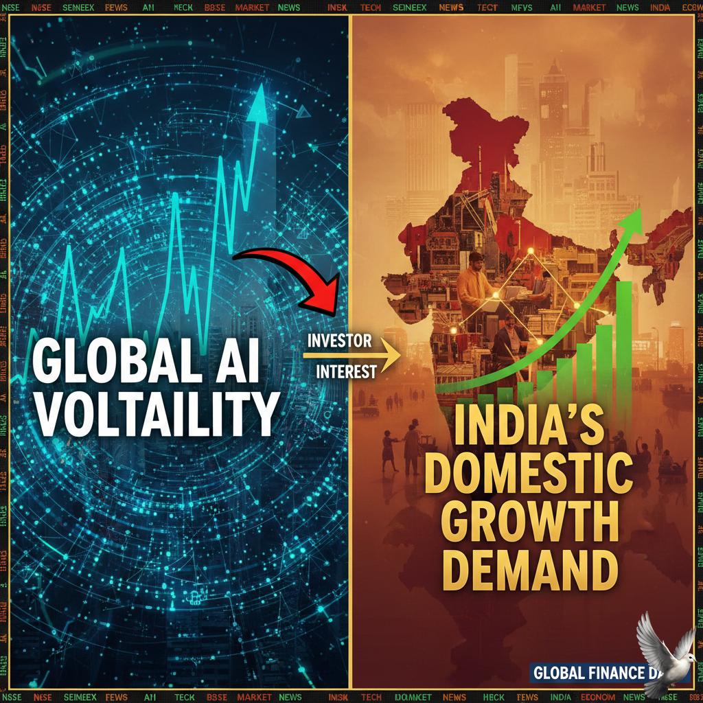 Global AI Volatility Drives Investor Interest Toward India’s Domestic Growth and Demand