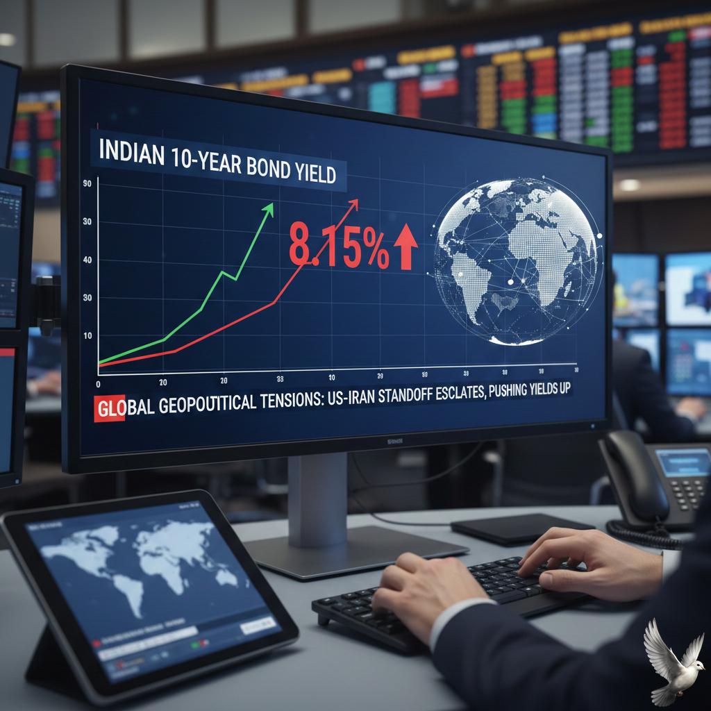Indian 10-Year Bond Yield Rises Amid Geopolitical Tensions between U.S. and Iran