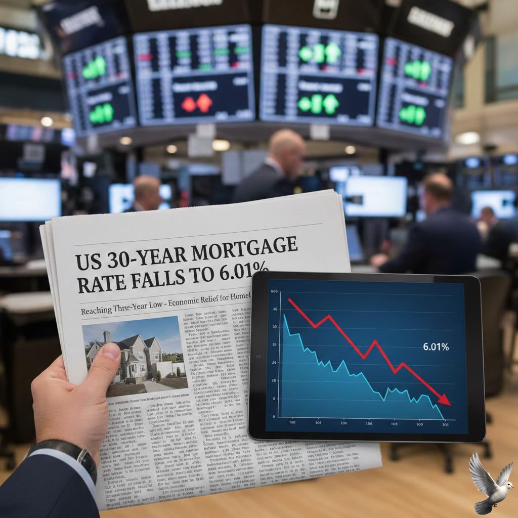 US 30-Year Mortgage Rate Falls to 6.01%, Reaching Three-Year Low