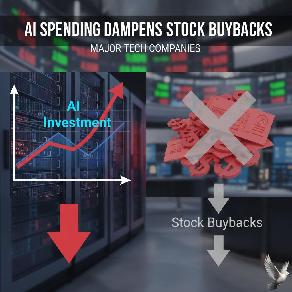 **AI Spending Dampens Stock Buybacks for Major Tech Companies**