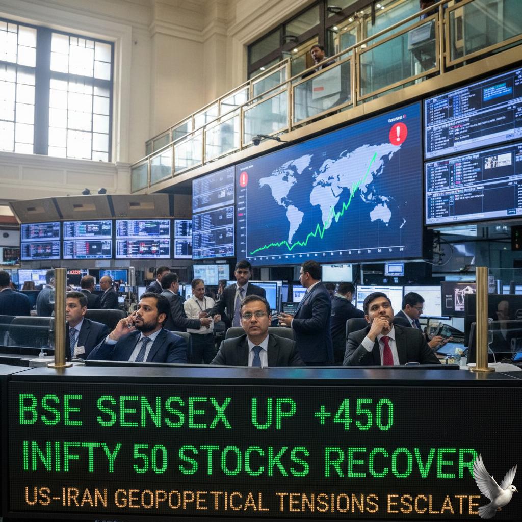 Indian stocks recover amid escalating US-Iran geopolitical tensions