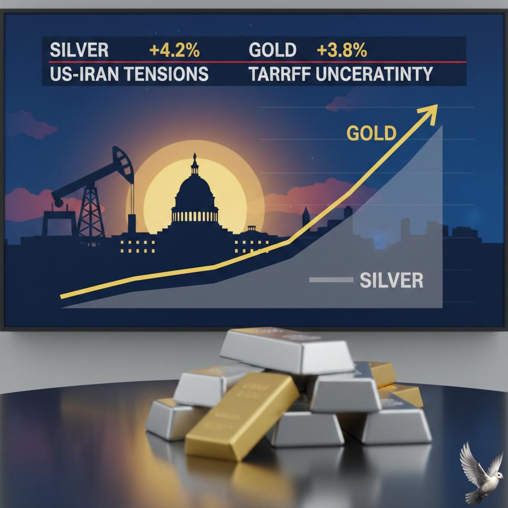 Silver and Gold Prices Surge Amid US-Iran Tensions and Tariff Uncertainty