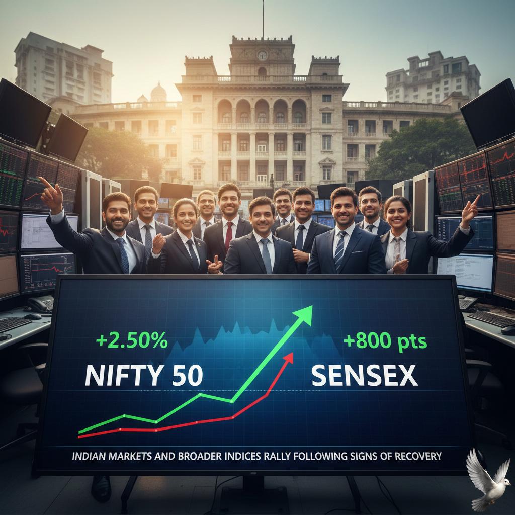 **Indian Markets and Broader Indices Rally Following Signs of Recovery**
