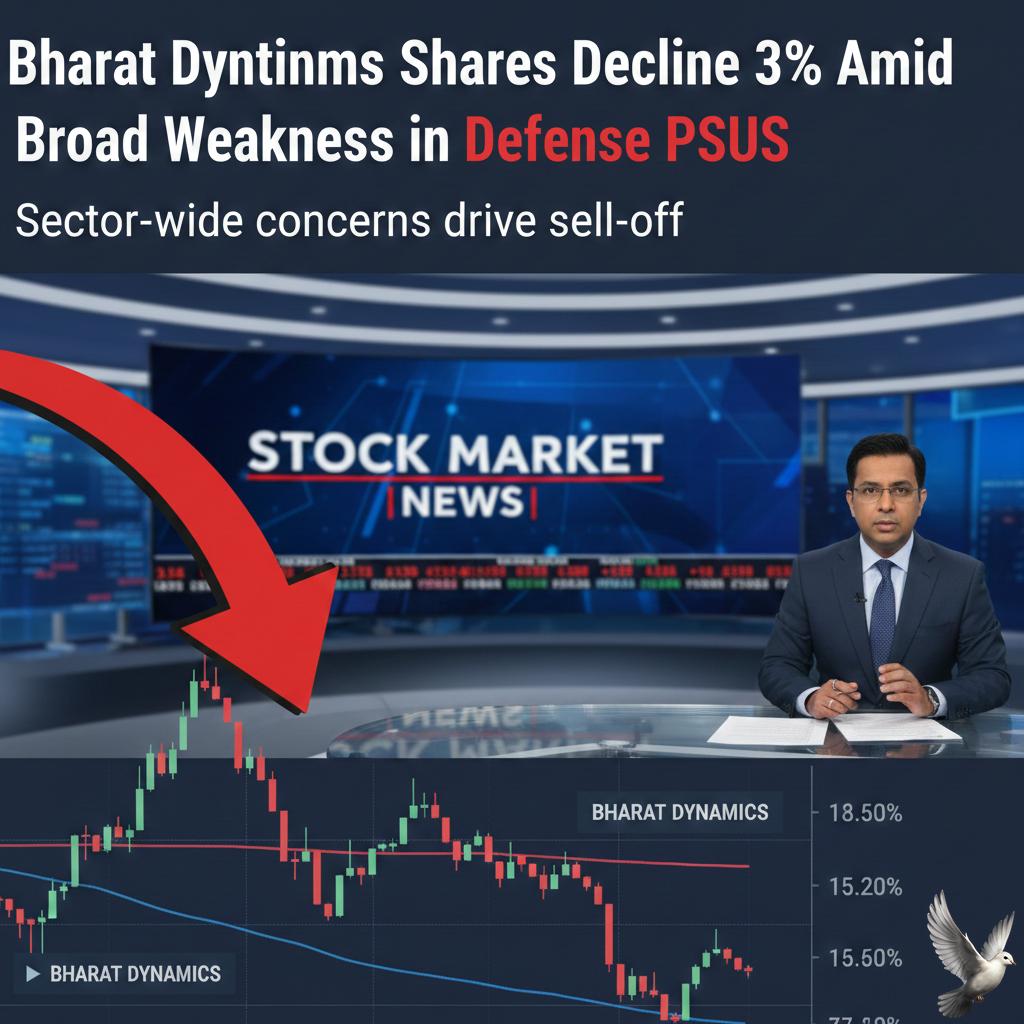 Bharat Dynamics Shares Decline 3% Amid Broad Weakness in Defense PSUs