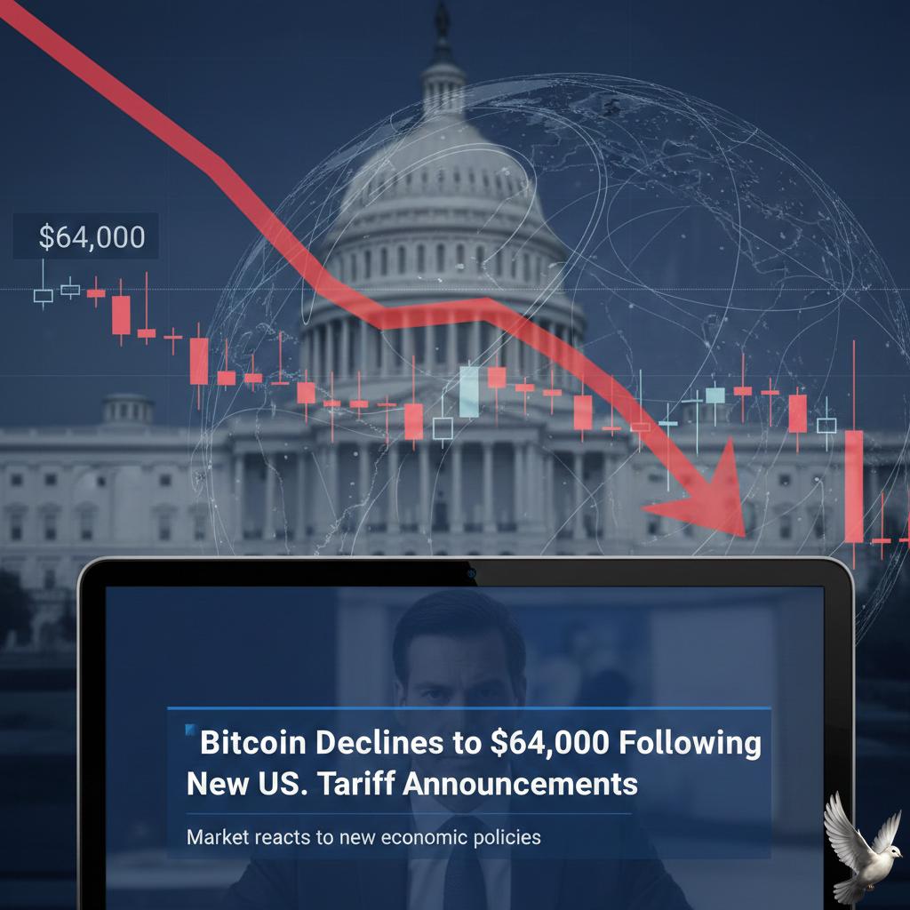 Bitcoin Declines to $64,000 Following New U.S. Tariff Announcements