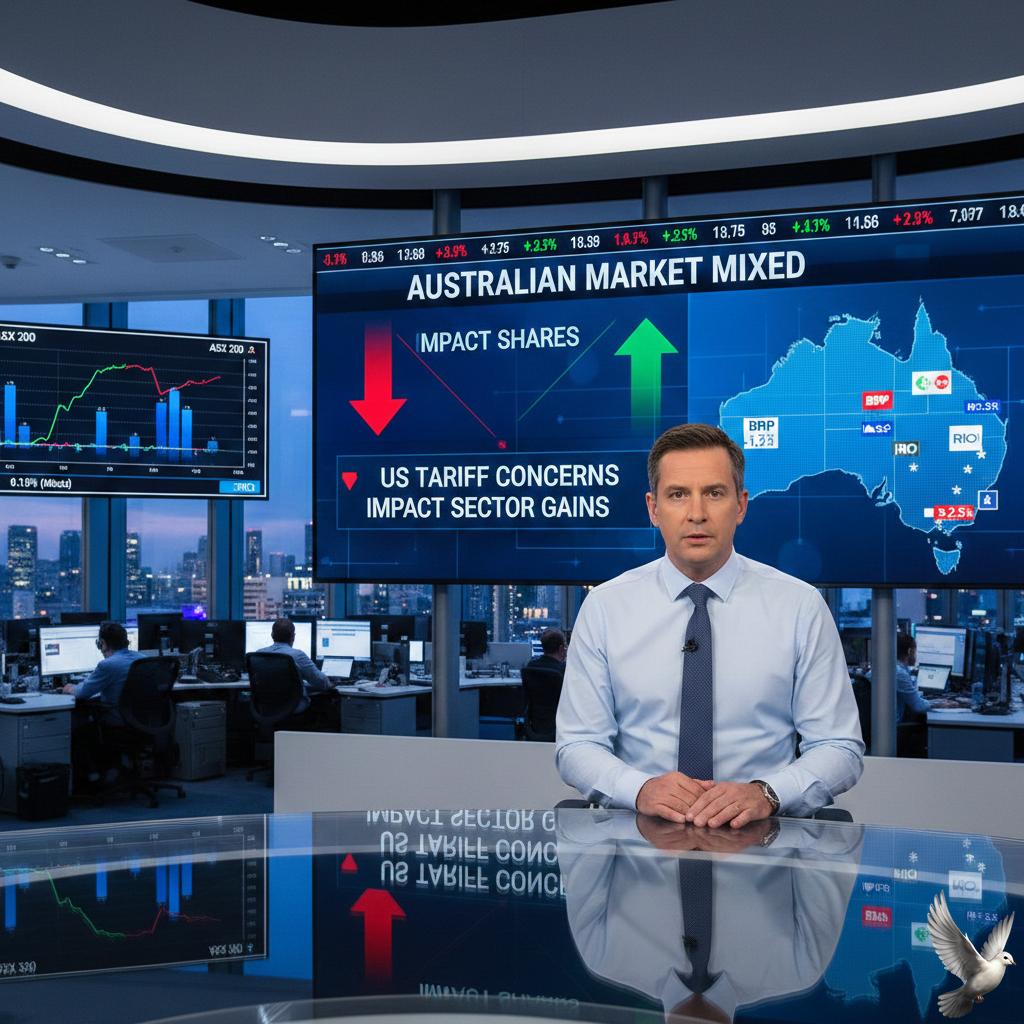 Australian Market Mixed as US Tariff Concerns Impact Shares Amid Mining Gains