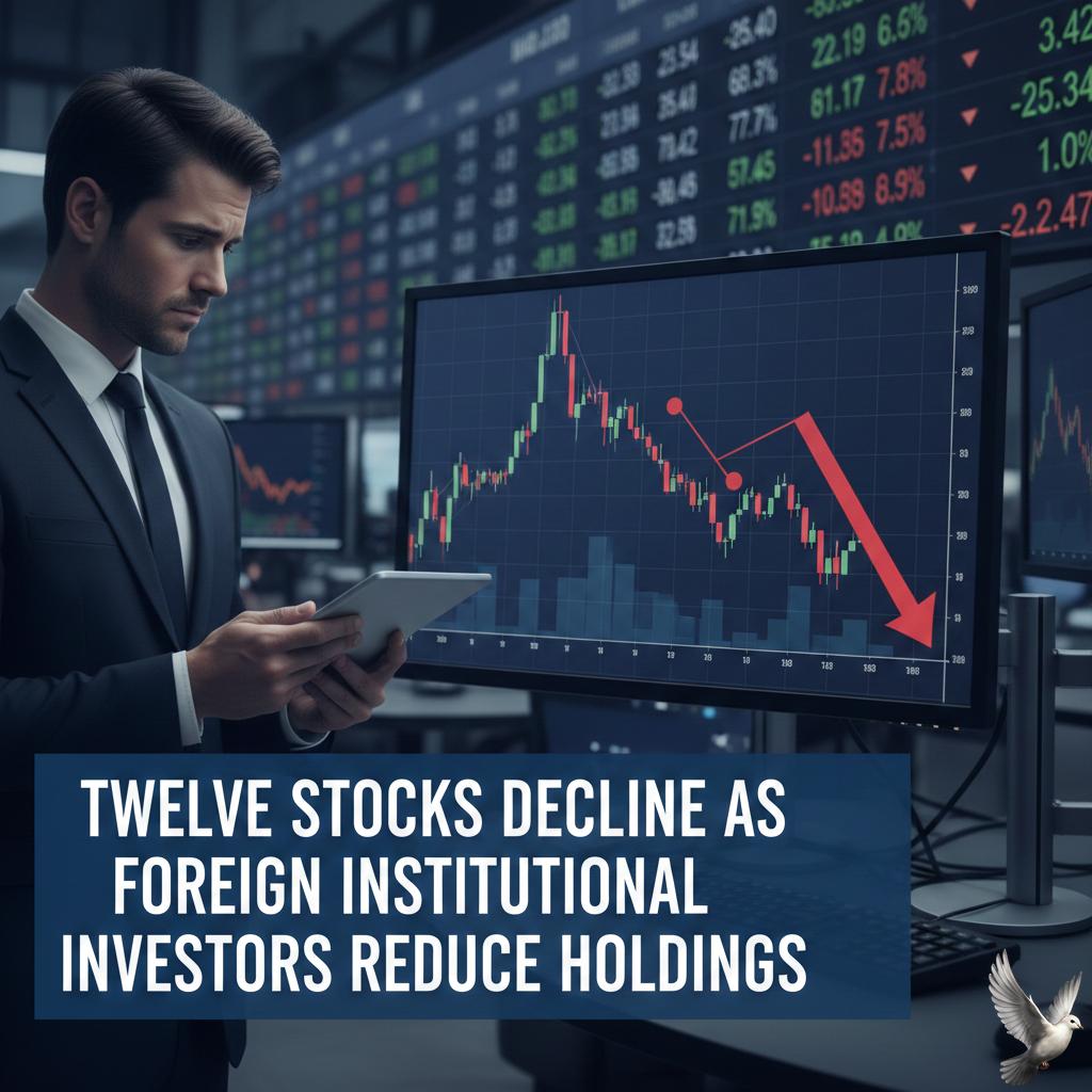 Twelve Stocks Decline as Foreign Institutional Investors Reduce Holdings