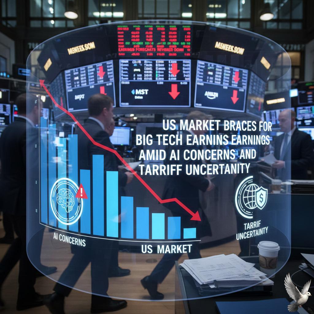 US Market Braces for Big Tech Earnings Amid AI Concerns and Tariff Uncertainty