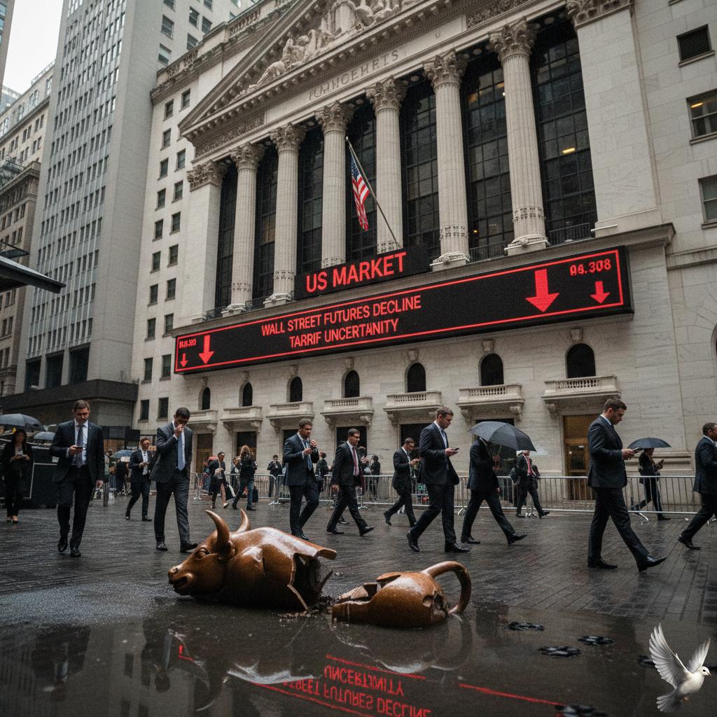 US Market: Wall Street Futures Decline Amid Tariff Uncertainty