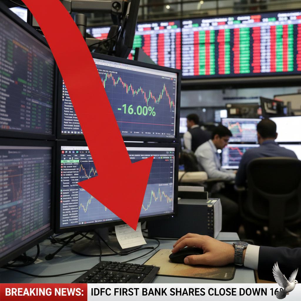 IDFC First Bank Shares Close Down 16%