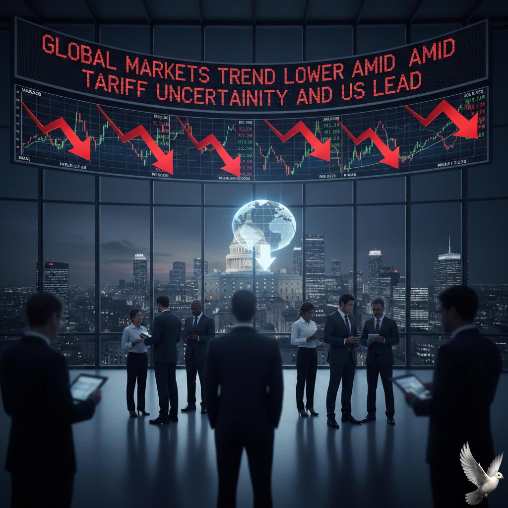 **Global Markets Trend Lower Amid Tariff Uncertainty and US Lead**