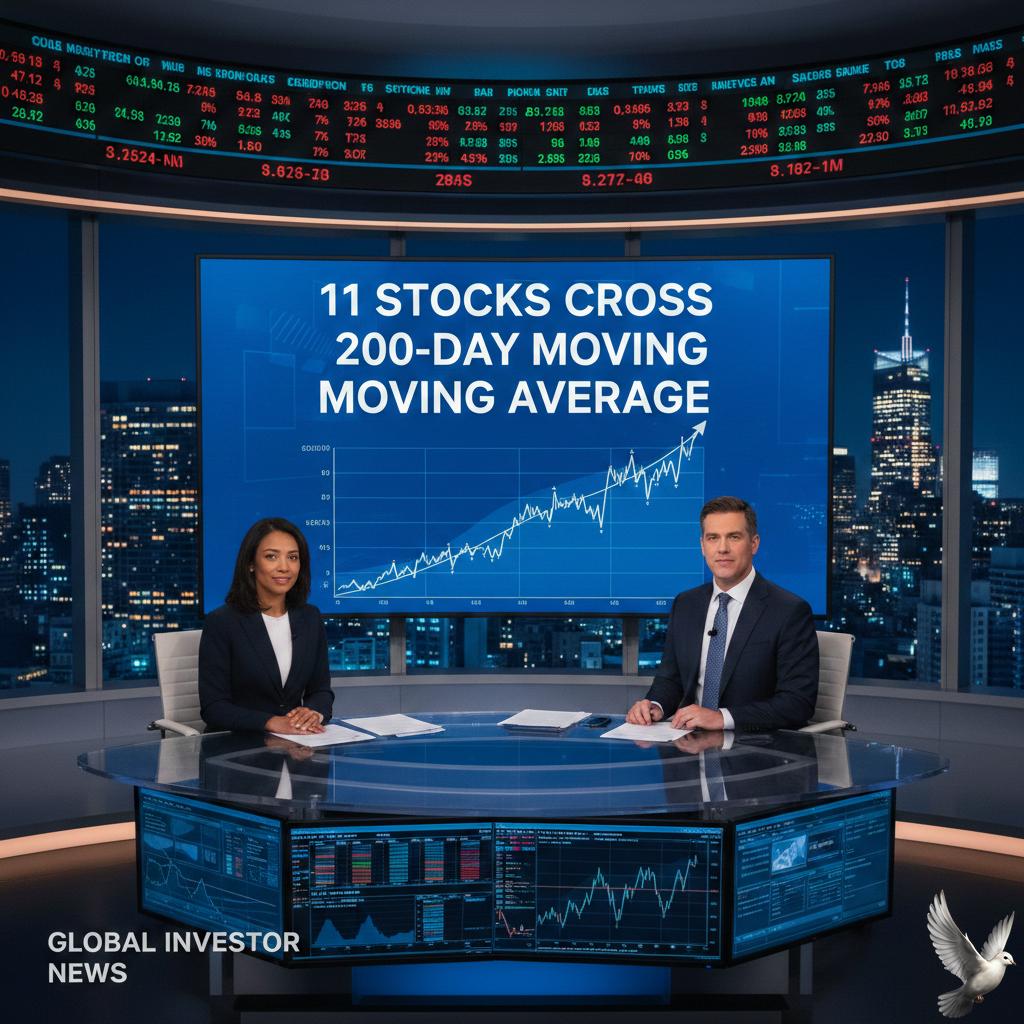 11 Stocks Cross 200-Day Moving Average