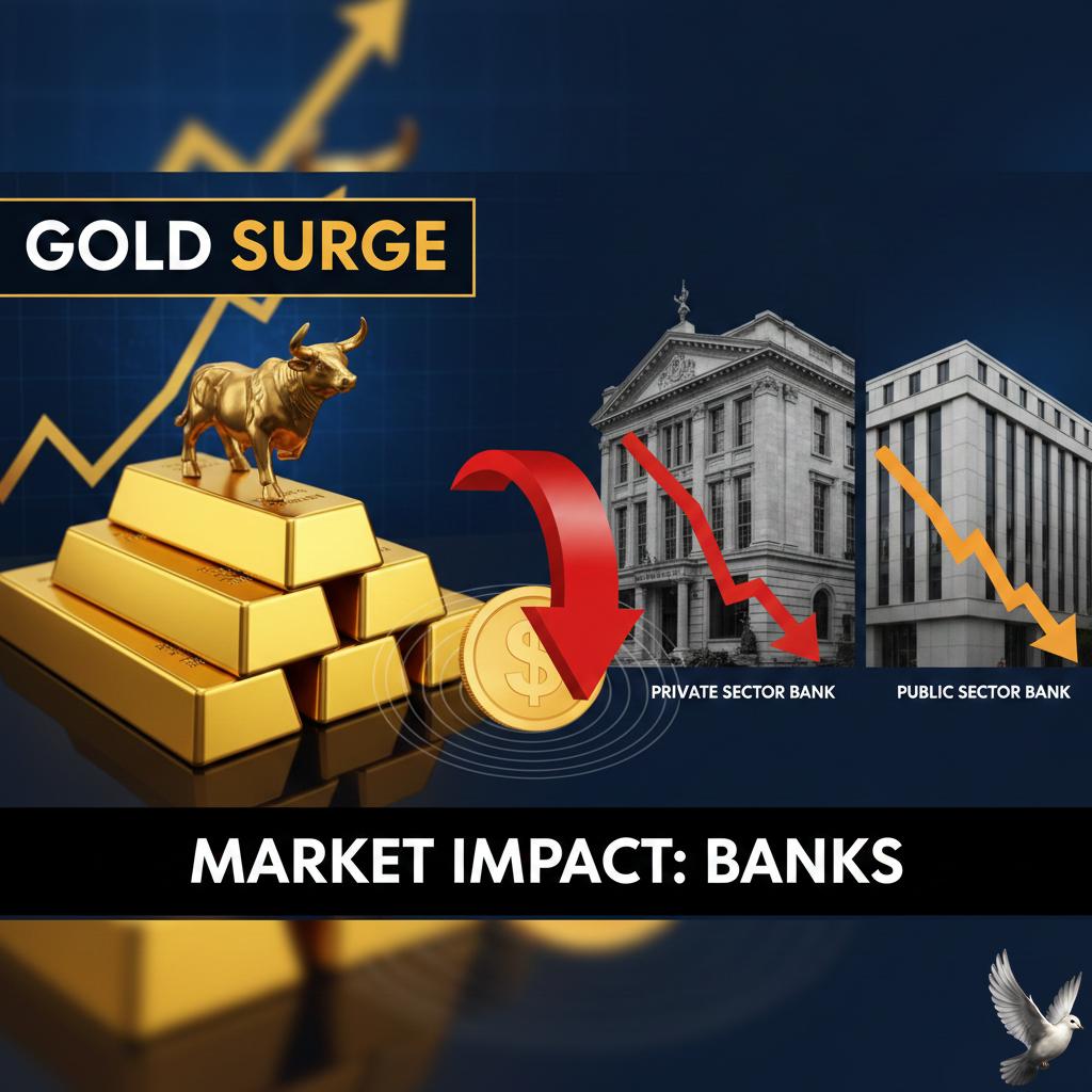 Market impact of rising gold prices on private and public sector banks