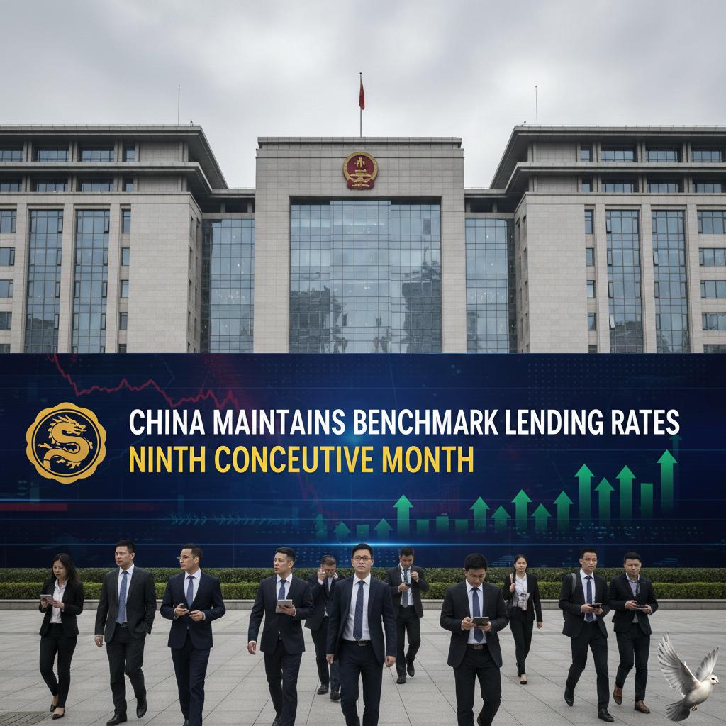 China Maintains Benchmark Lending Rates for Ninth Consecutive Month