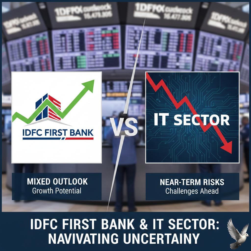 Mixed Outlook for IDFC First Bank and IT Sector Amid Near-Term Risks