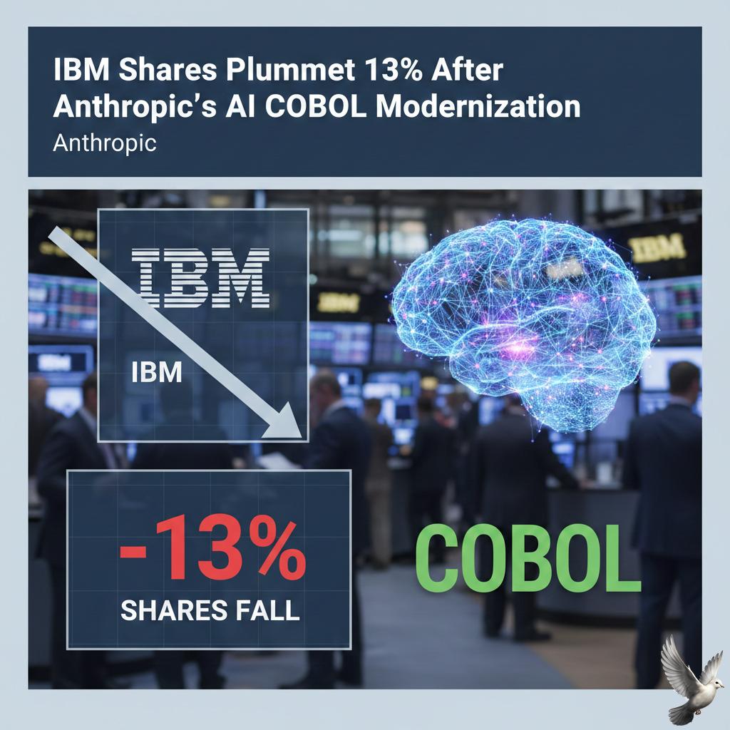 IBM Shares Fall 13% Following Anthropic Announcement on AI COBOL Modernization