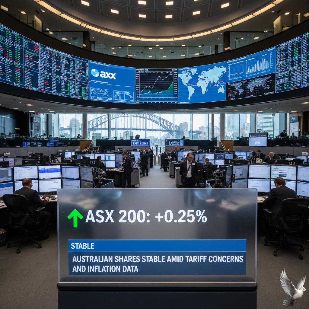 Australian Shares Stable Amid Tariff Concerns and Inflation Data
