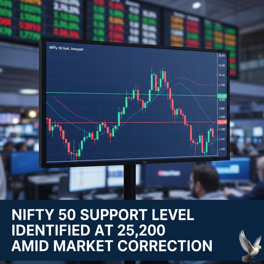 Nifty 50 Support Level Identified at 25,200 Amid Market Correction