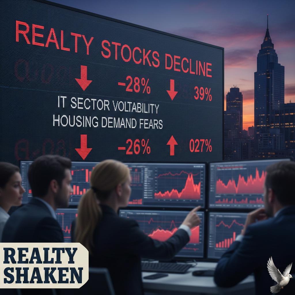Realty Stocks Decline Amid Concerns Over IT Sector Volatility and Housing Demand