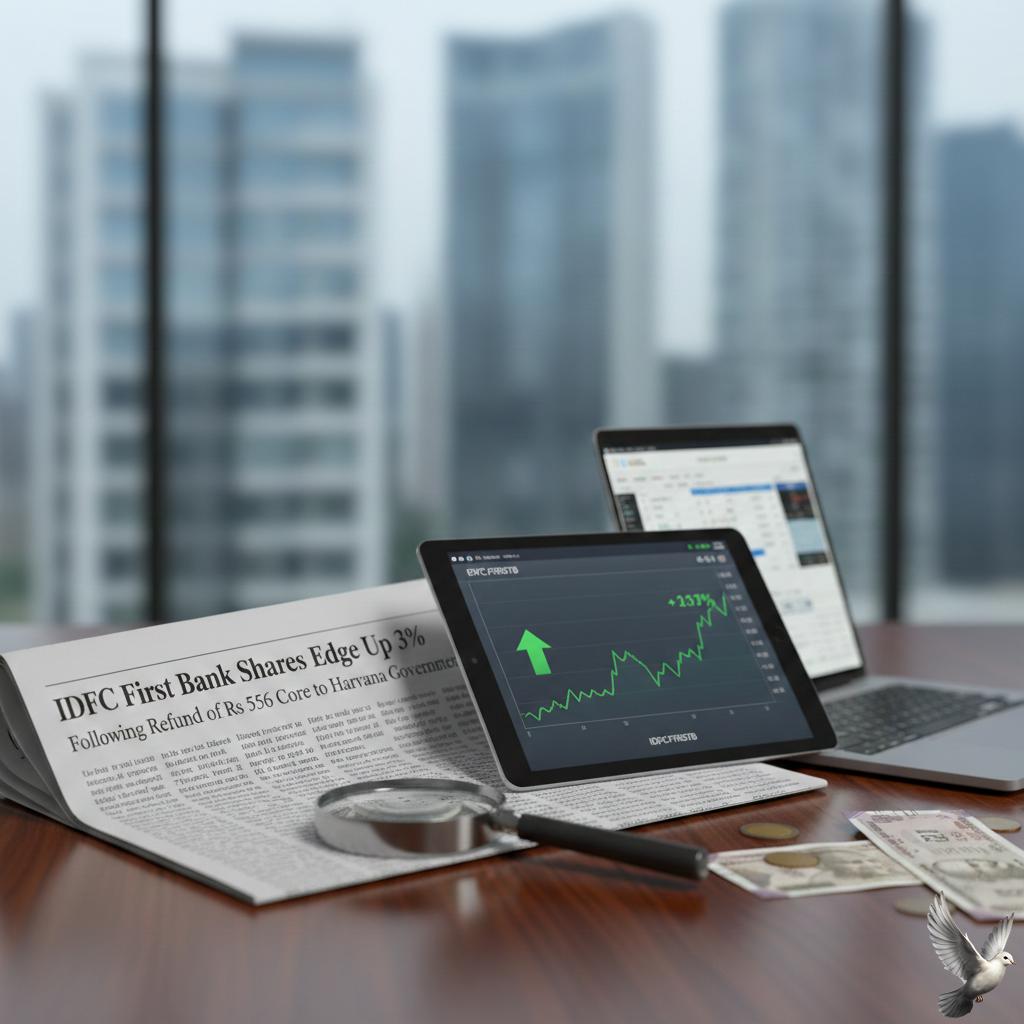 IDFC First Bank Shares Edge Up 3% Following Refund of Rs 556 Crore to Haryana Government