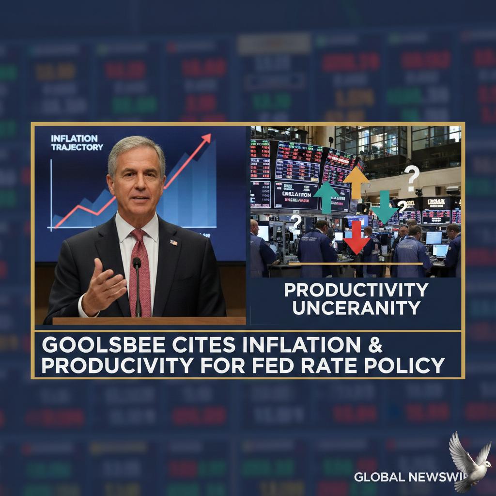 **Goolsbee Cites Inflation Trajectory and Productivity Uncertainty as Key Factors for Fed Rate Policy**