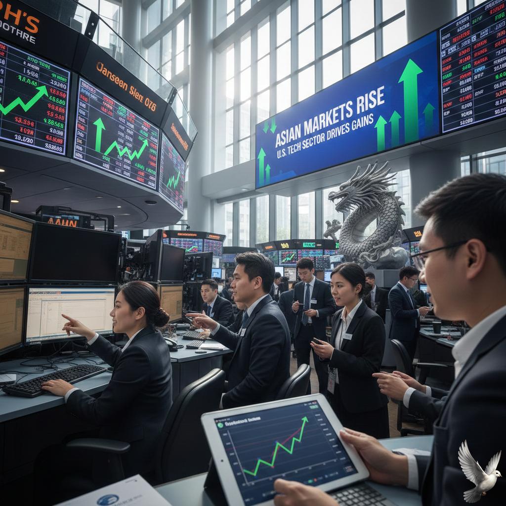 Asian Markets Rise Following U.S. Technology Sector Gains