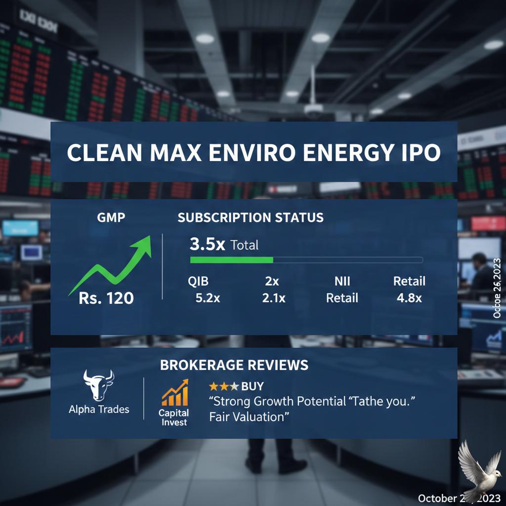 Clean Max Enviro Energy IPO: GMP, Subscription Status, and Brokerage Reviews