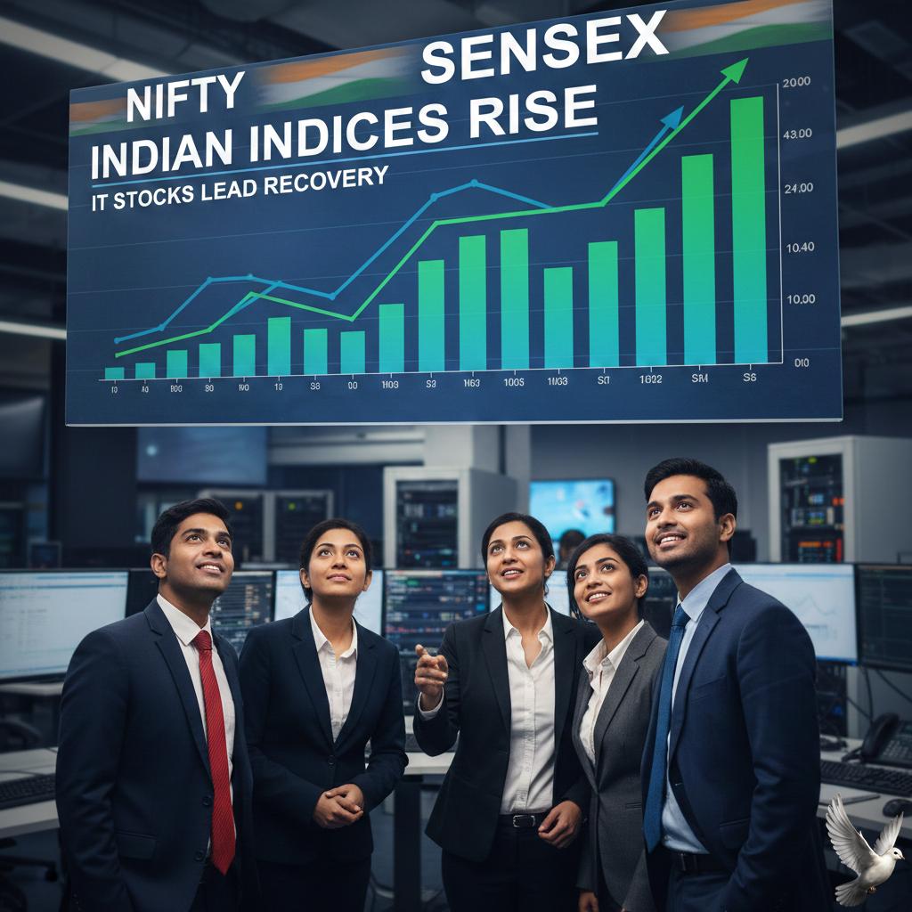 Indian Indices Rise Led by Recovery in IT Stocks