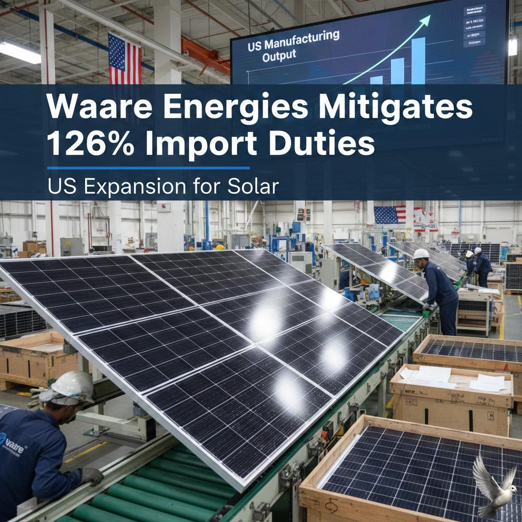 Waaree Energies Aims to Mitigate 126% Solar Import Duties via US Manufacturing Expansion