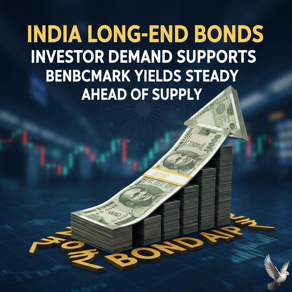 India Long-End Bonds Supported by Investor Demand While Benchmark Yields Remain Steady Ahead of Supply