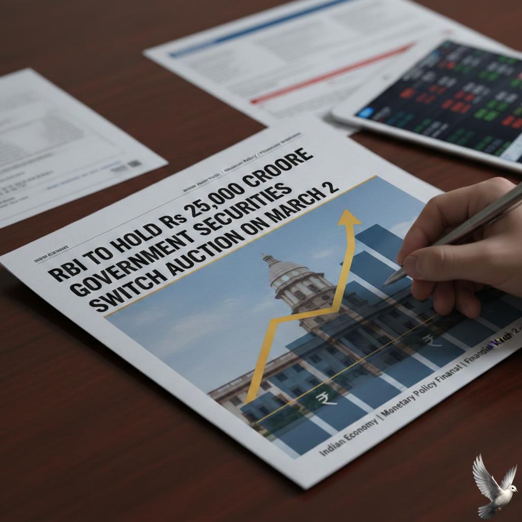 RBI to Hold Rs 25,000 Crore Government Securities Switch Auction on March 2