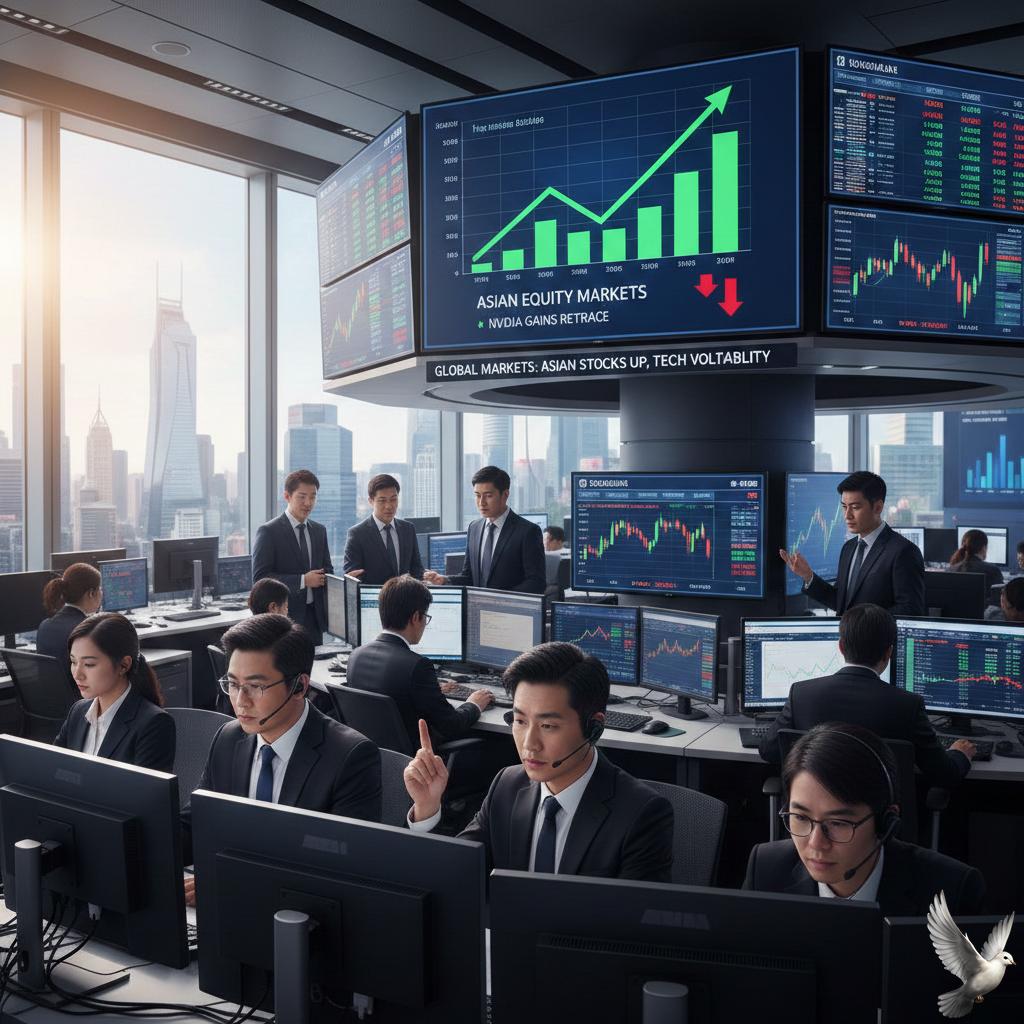 Asian Equity Markets Rise While Nvidia Gains Retrace