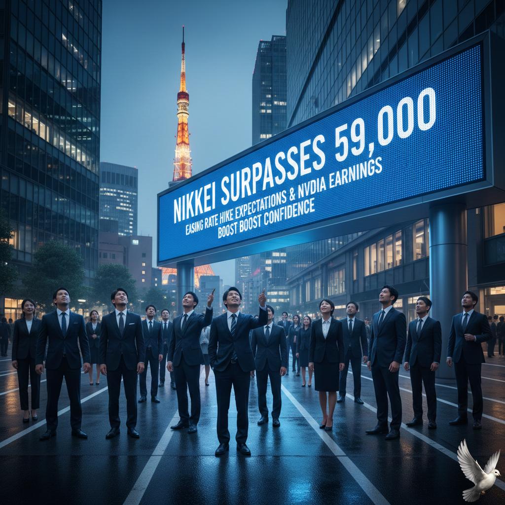 Nikkei Surpasses 59,000 Amid Easing Rate Hike Expectations and Nvidia Earnings