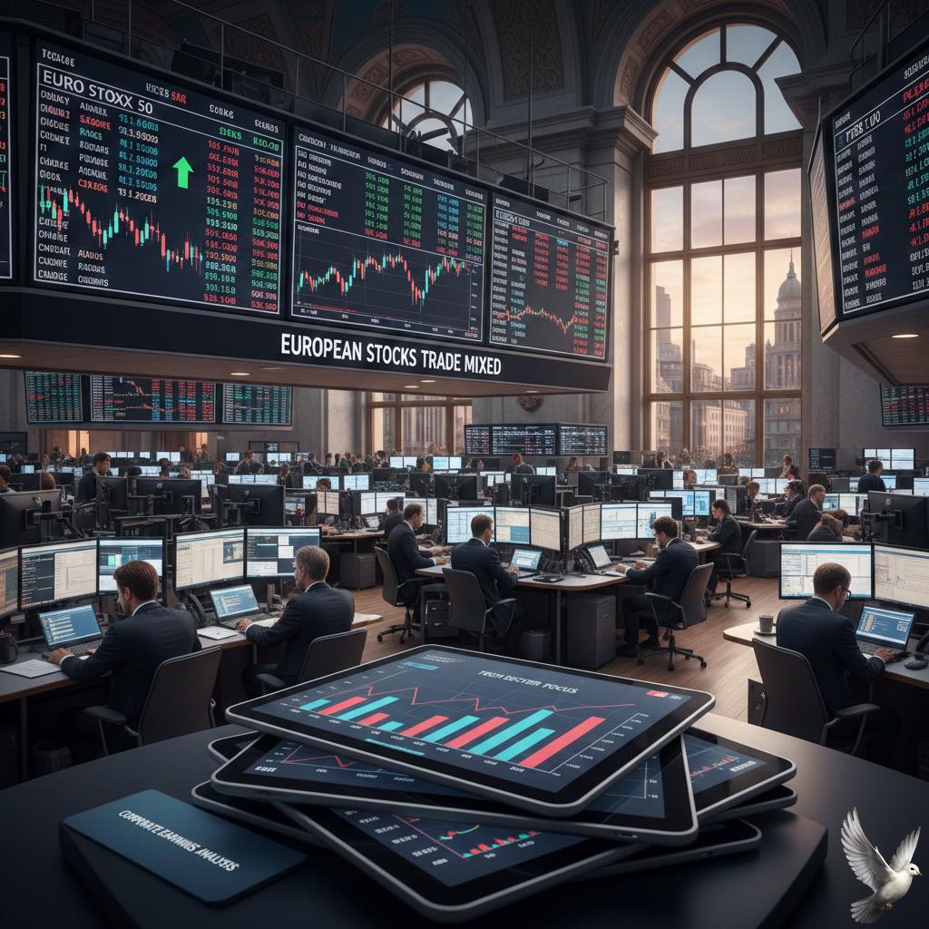 European Stocks Trade Mixed Amid Tech Focus and Corporate Earnings Analysis