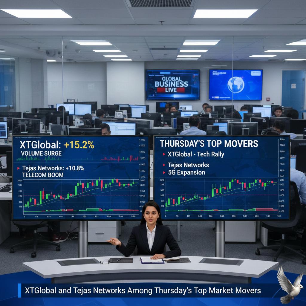 XTGlobal and Tejas Networks Among Thursday's Top Market Movers