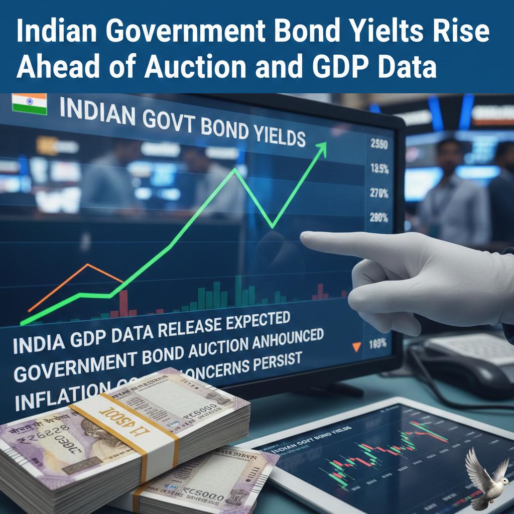 Indian Government Bond Yields Rise Ahead of Auction and GDP Data