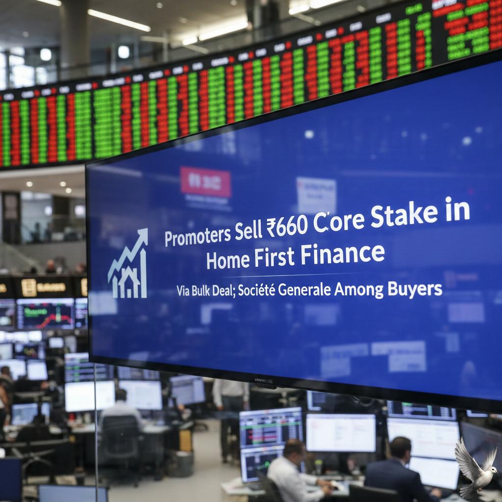 Promoters Sell ₹660 Crore Stake in Home First Finance via Bulk Deal; Societe Generale Among Buyers