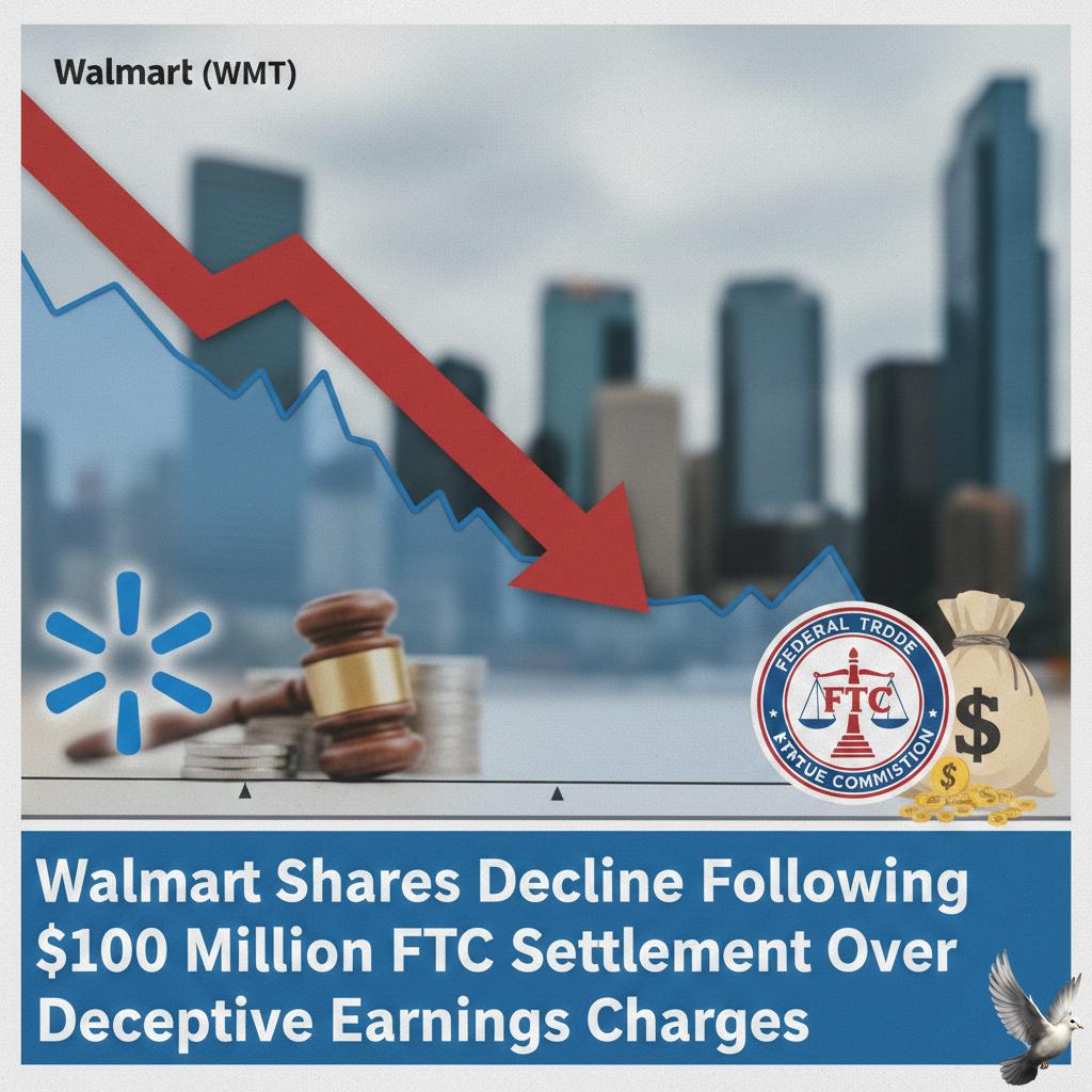 Walmart Shares Decline Following $100 Million FTC Settlement Over Deceptive Earnings Charges