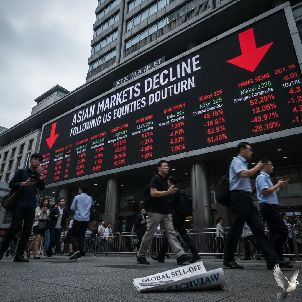 Asian Markets Decline Following Downturn in US Equities