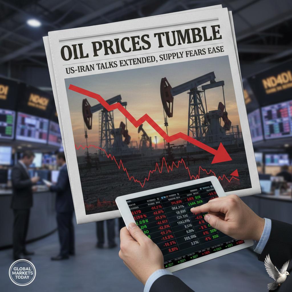 Oil Prices Decline Amid Extension of US-Iran Negotiations