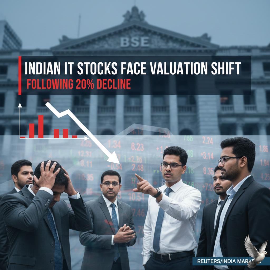 Indian IT Stocks Face Valuation Shift Following 20% Decline