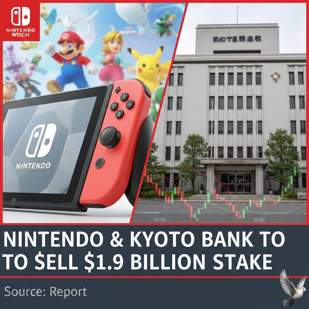 Nintendo Shareholders and Kyoto Bank to Sell $1.9 Billion Stake: Report