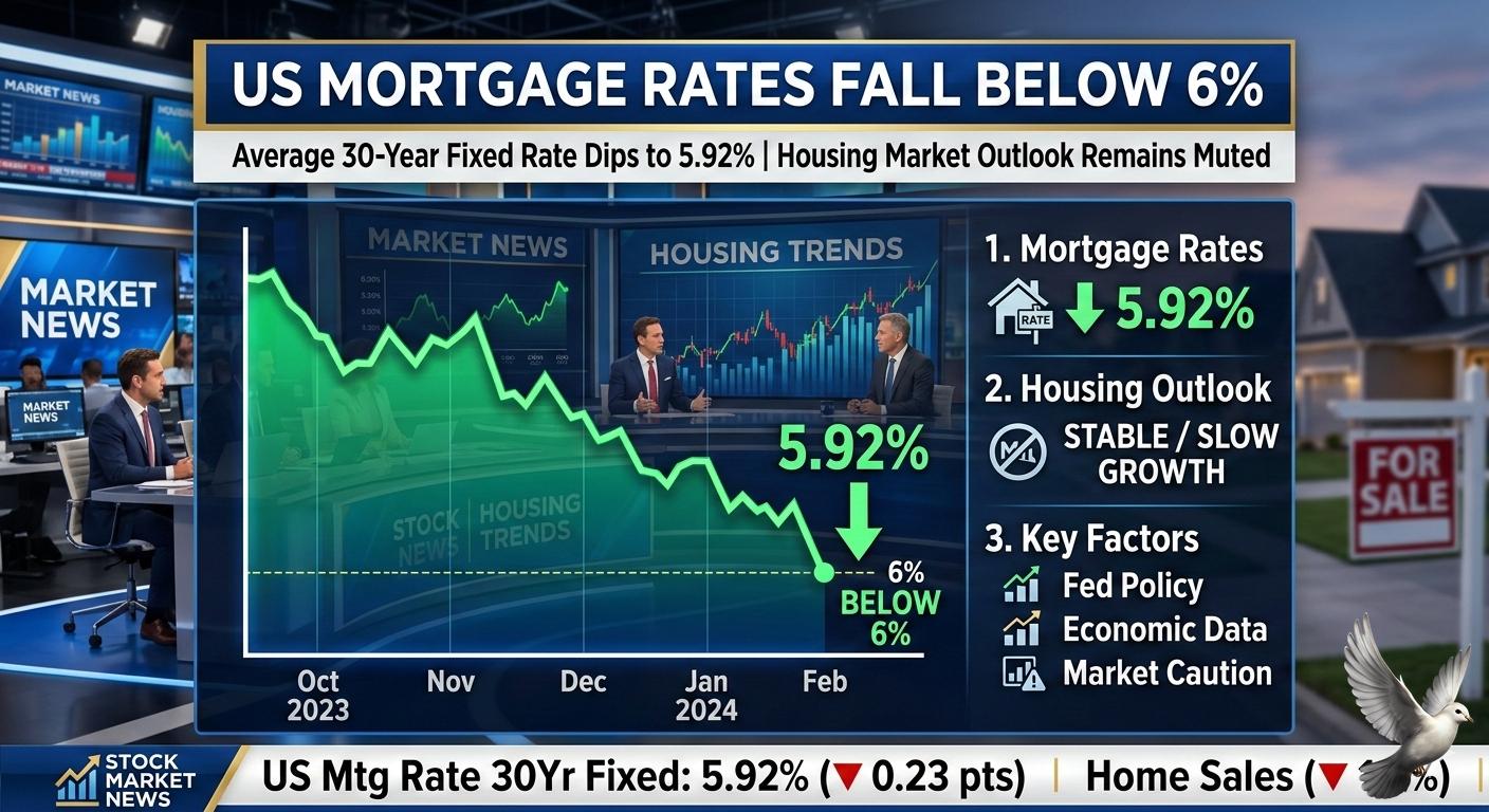 US Mortgage Rates Fall Below 6% Amid Muted Housing Market Outlook